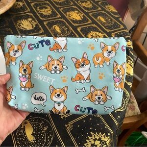 Cute Corgi Dog Print Pouch